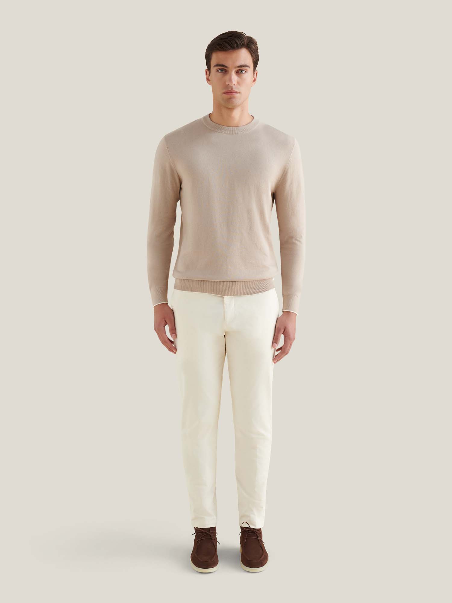 Peckham Rye Knit Simply Taupe Crewneck